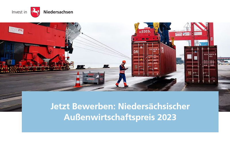 Jetzt Bewerben: Niedersächsischer Außenwirtschaftspreis 2023